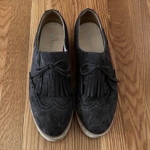 Limelight Grey Classic Fringe & Tassel Oxford Loafers Size 11